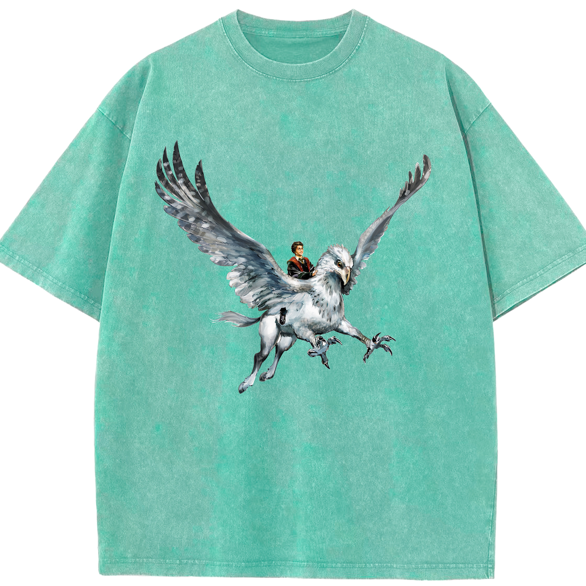 （画像用） Harry Potter ハリー・ポッターシリーズ 綿100% ヴィンテージ風 半袖Tシャツ（フロントプリント）